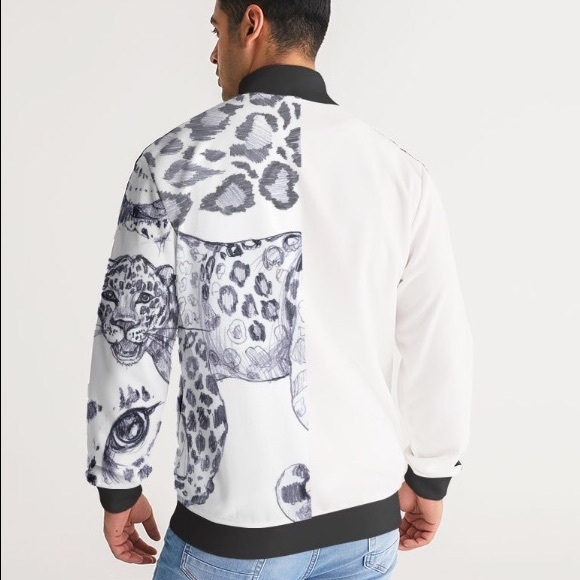 Urban Touch Black & White Leopard Men's Jacket - Picture 2 of 3